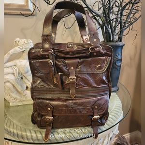 L.A.M.B. by Gwen Stefani Lamb Leather Tote Satchel Carry On  Travel Luxury #571
